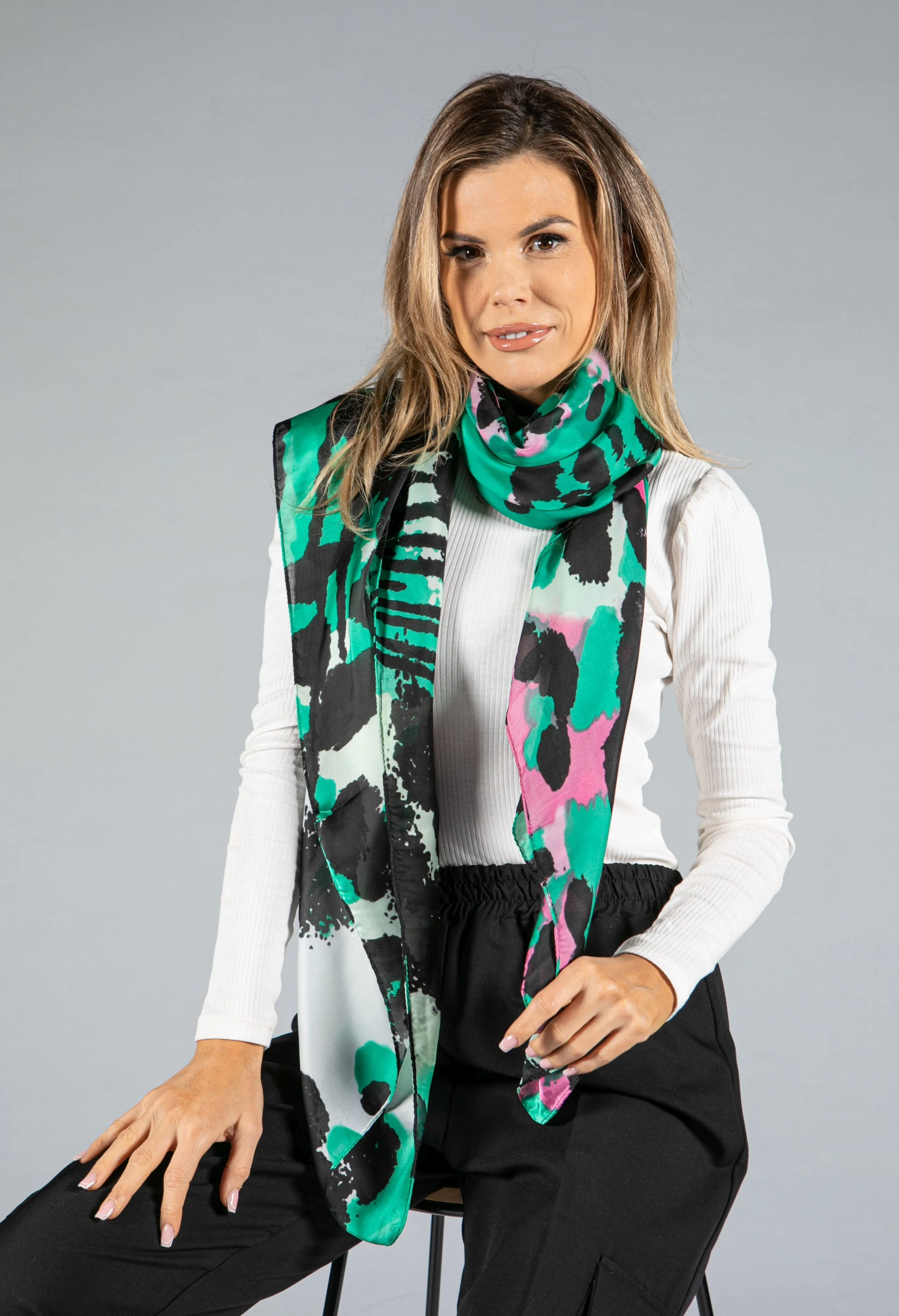 Abstract Animal Print Scarf