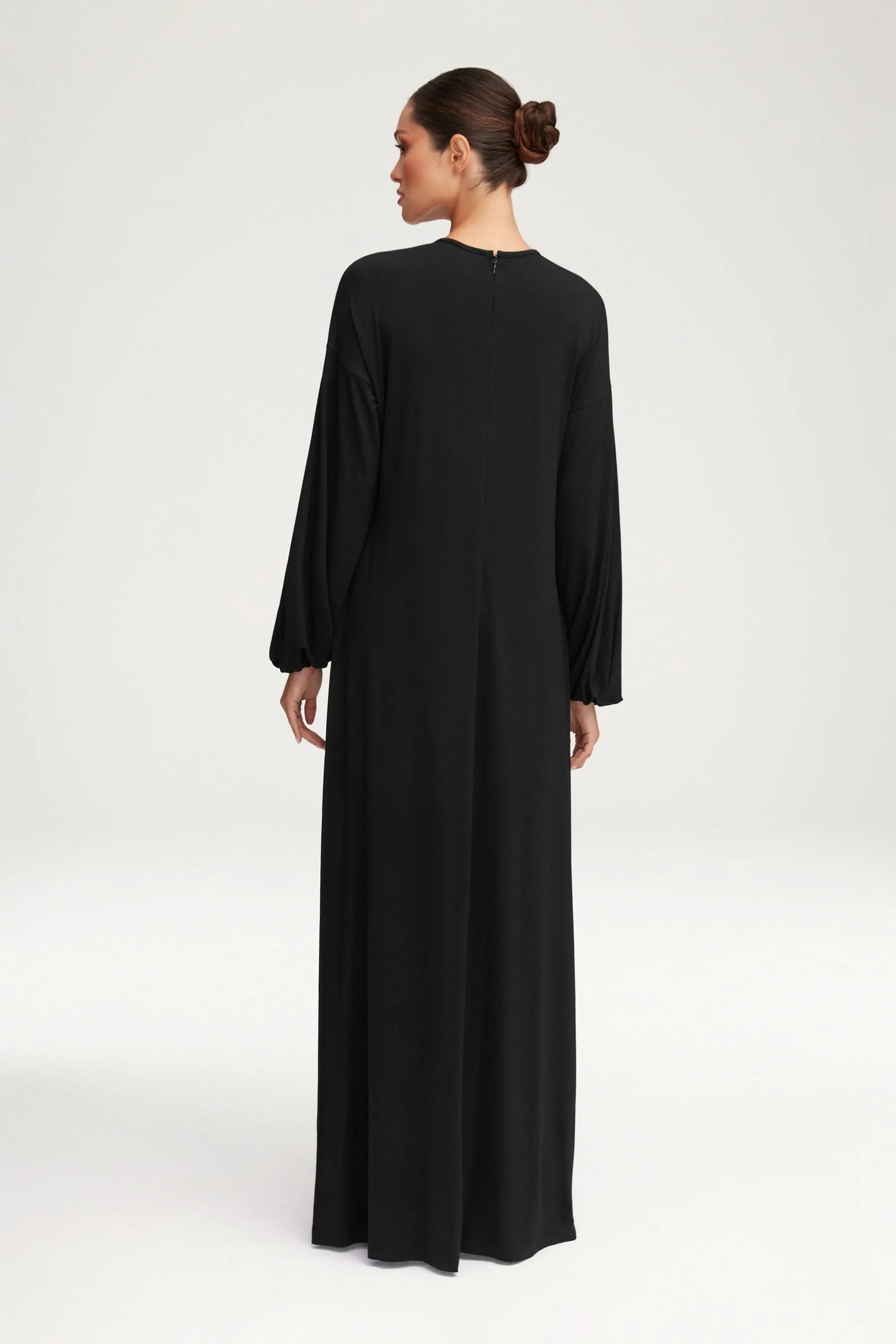 Afiyah Jersey Maxi Dress - Black