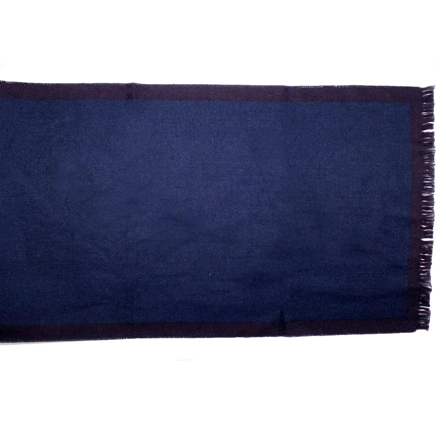 Agnona Scarf Dark Blue Design - Luxury Wool Shawl FINAL SALE