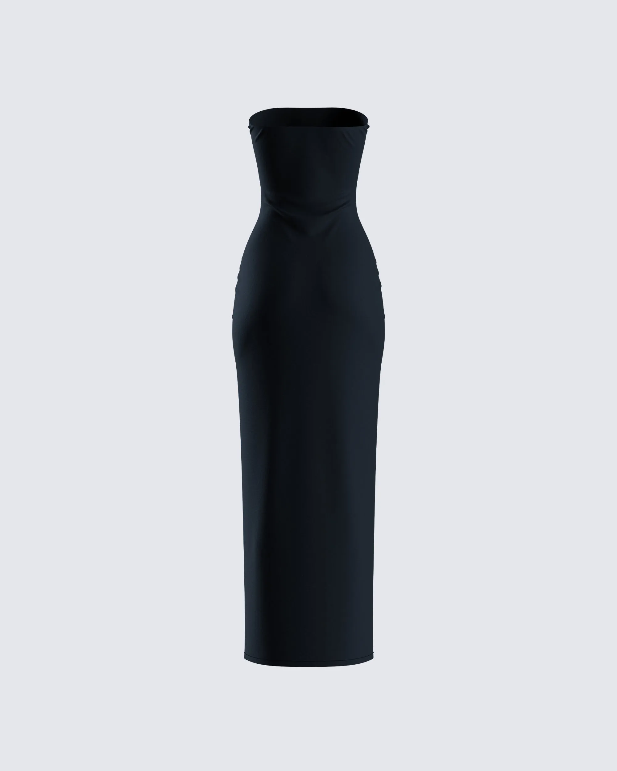 Akari Black Jersey Tube Maxi Dress