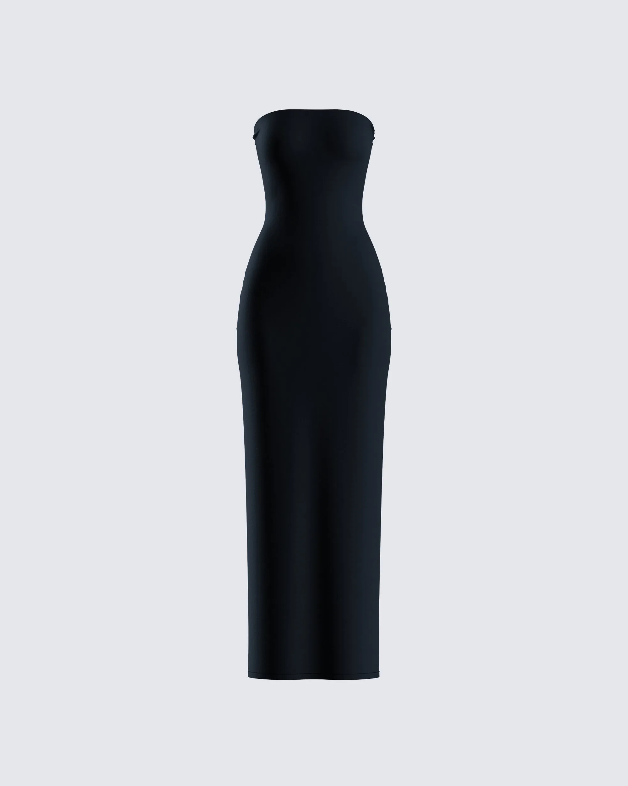 Akari Black Jersey Tube Maxi Dress