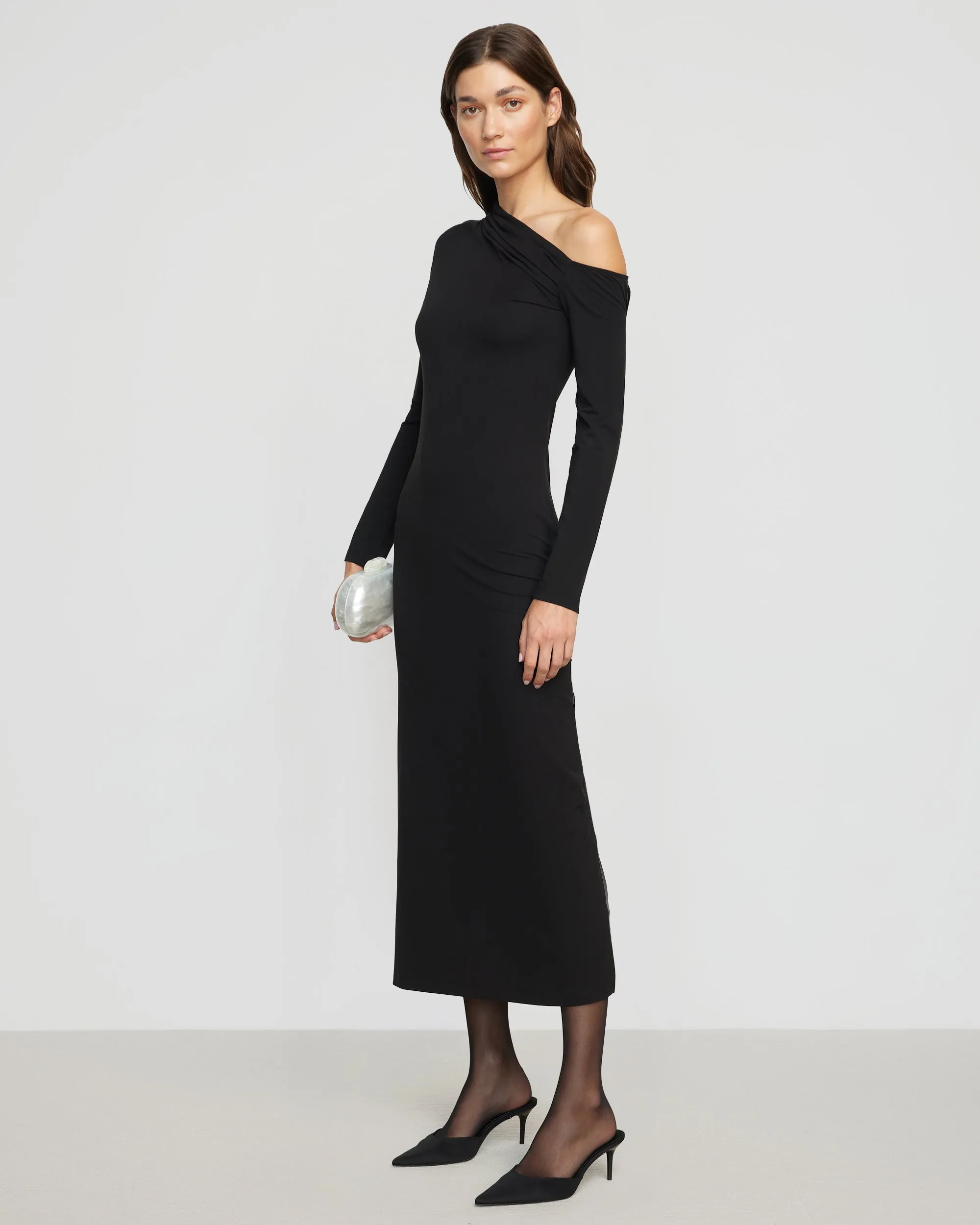 Alina Off-Shoulder Jersey Dress