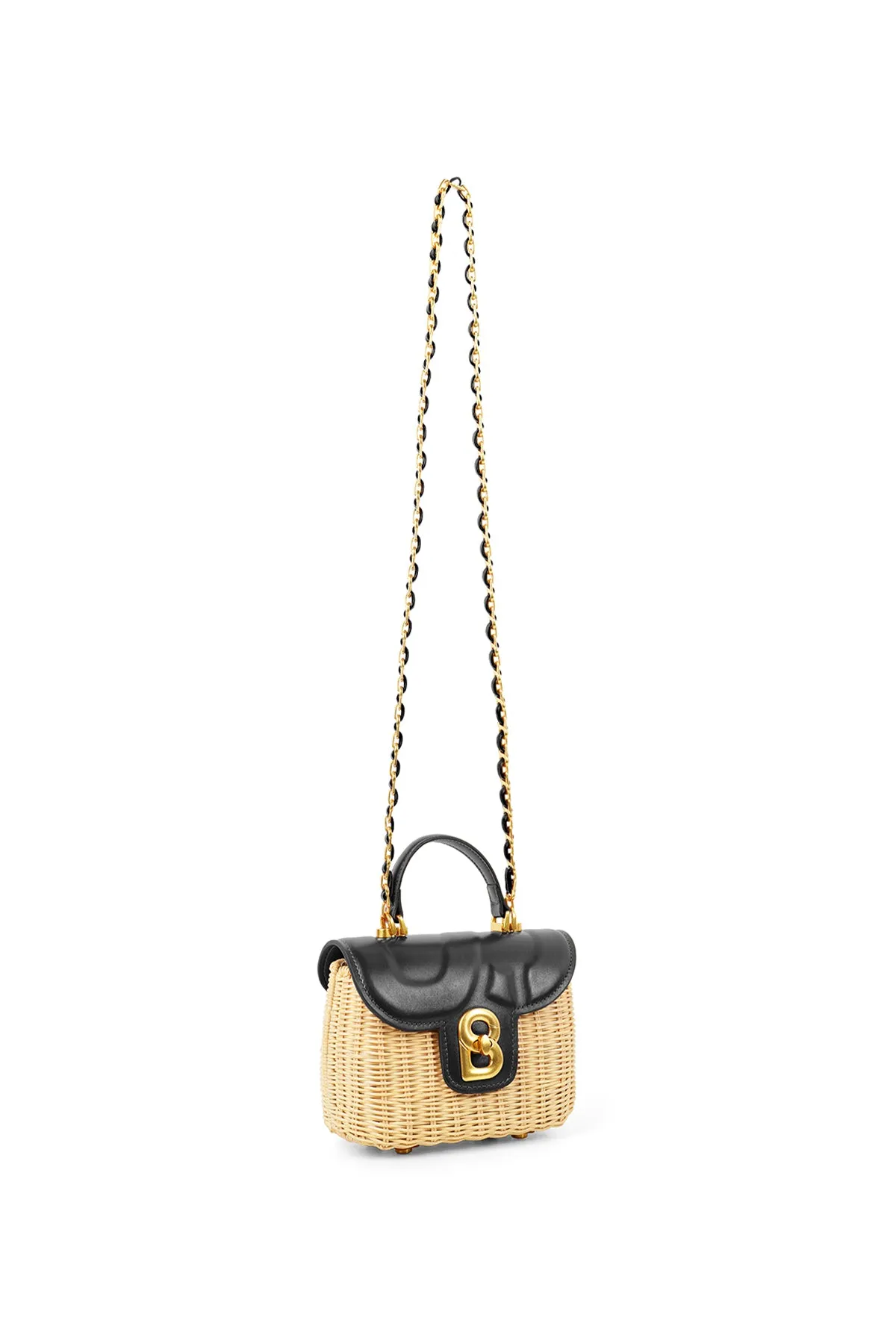 Alma Rattan Bag Small - Black