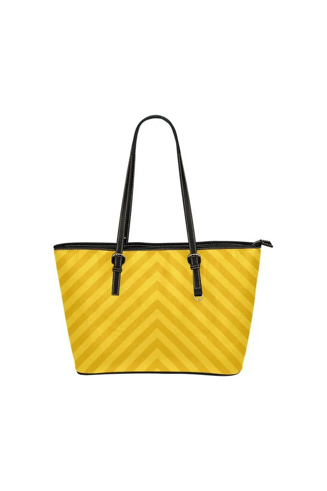 Amber Chevron Leather Tote Bag/Small (Model 1651)