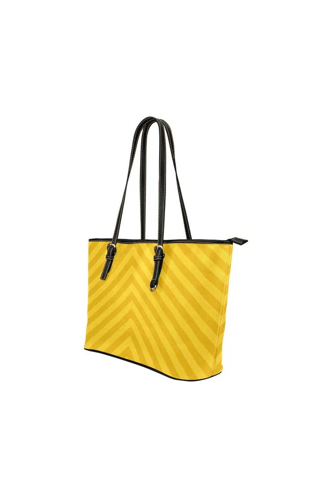 Amber Chevron Leather Tote Bag/Small (Model 1651)