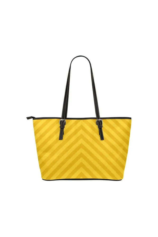 Amber Chevron Leather Tote Bag/Small (Model 1651)