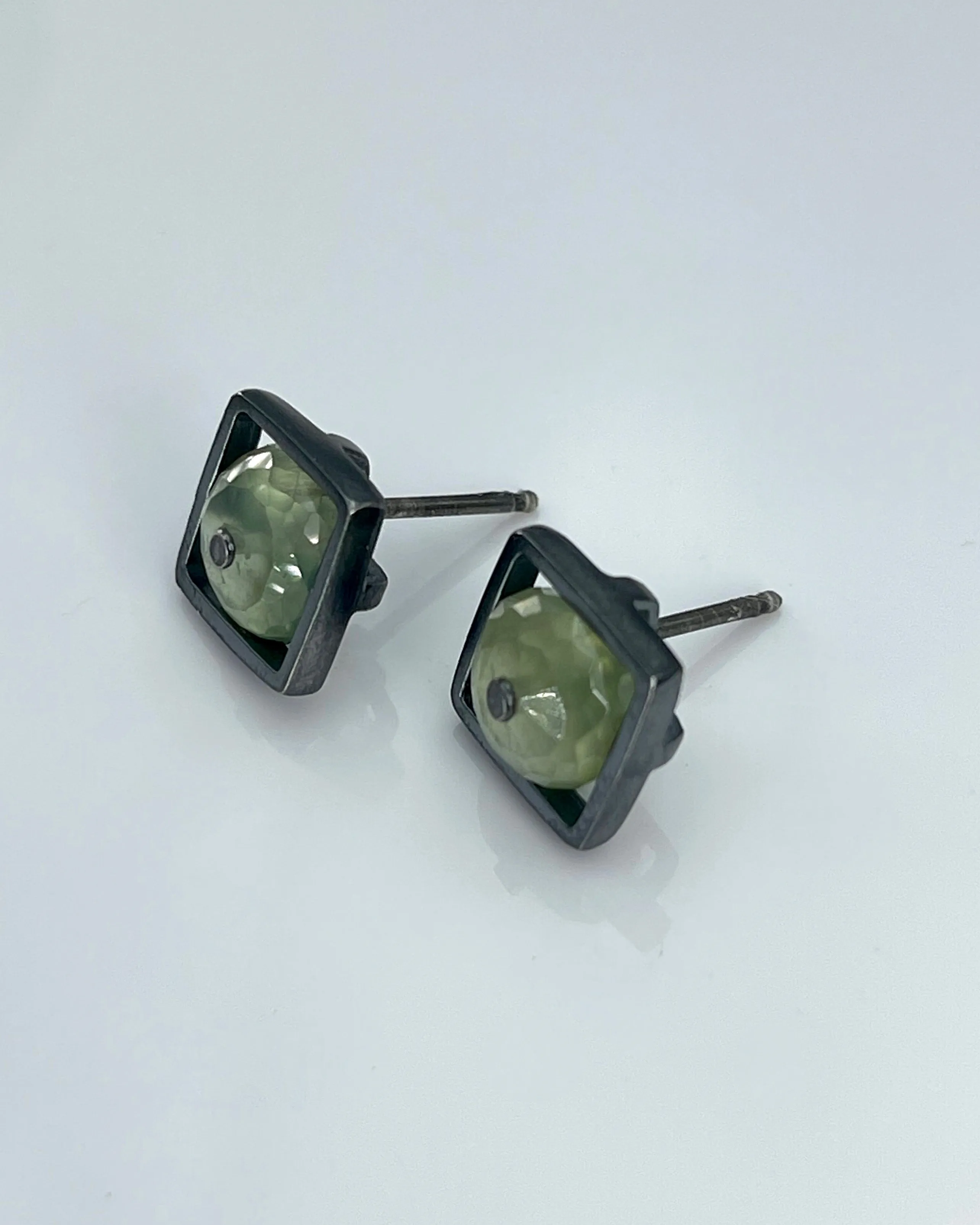 Ashka Dymel Small Square Open Cage Earrings