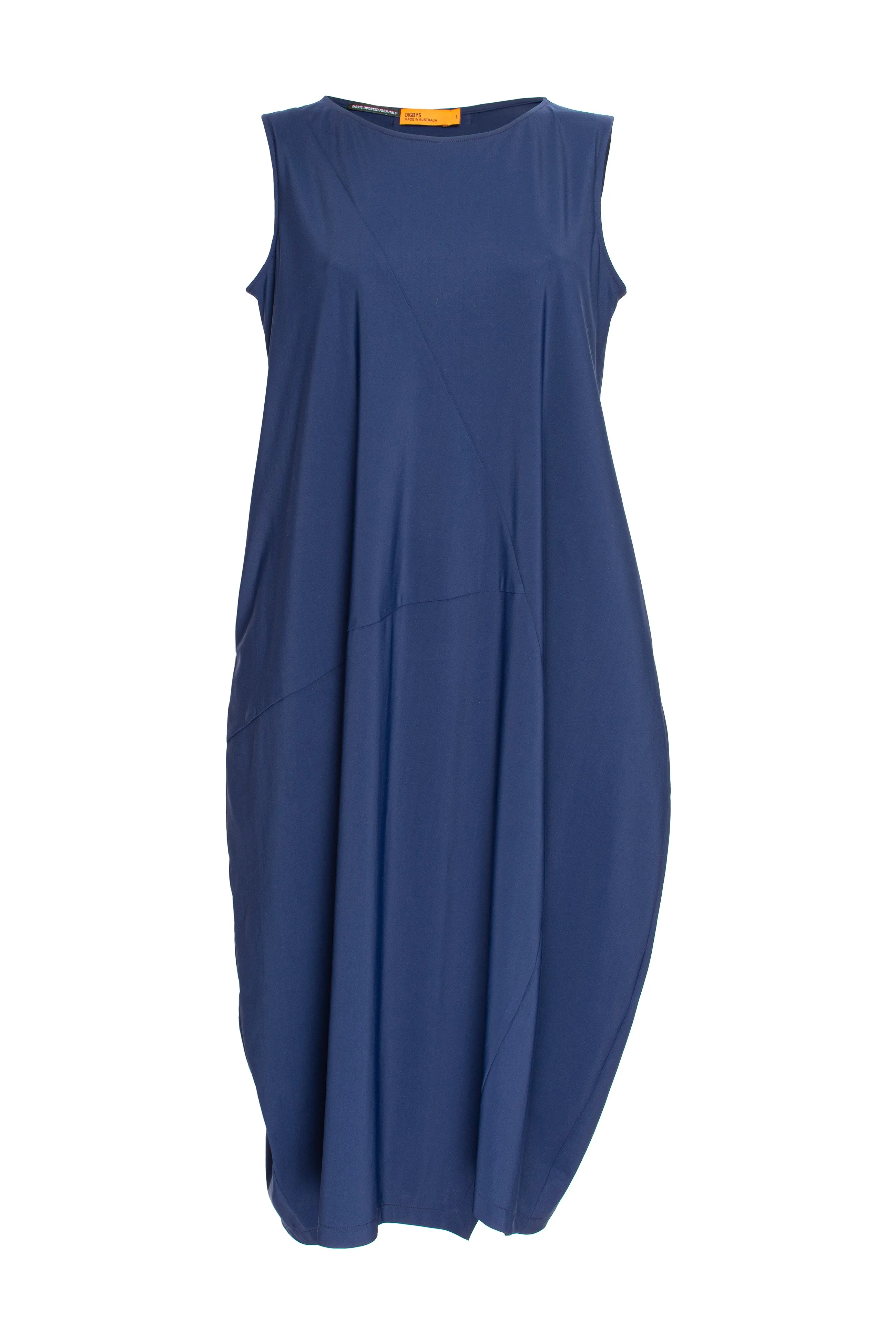 Asymmetric Panel Singlet Dress - Indigo Jersey 6069