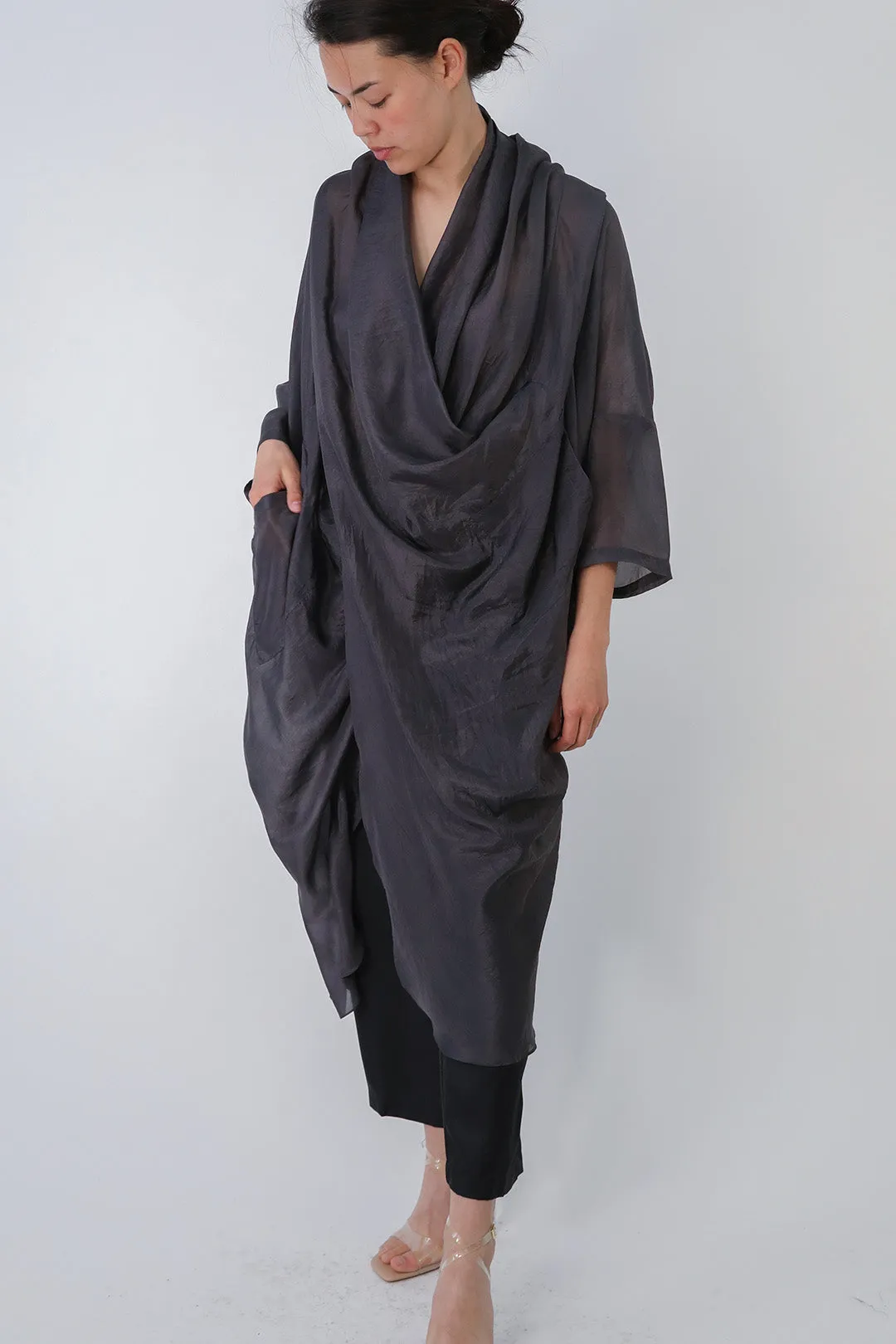 ATHENA CAPE WRAP IN SILK VOILE