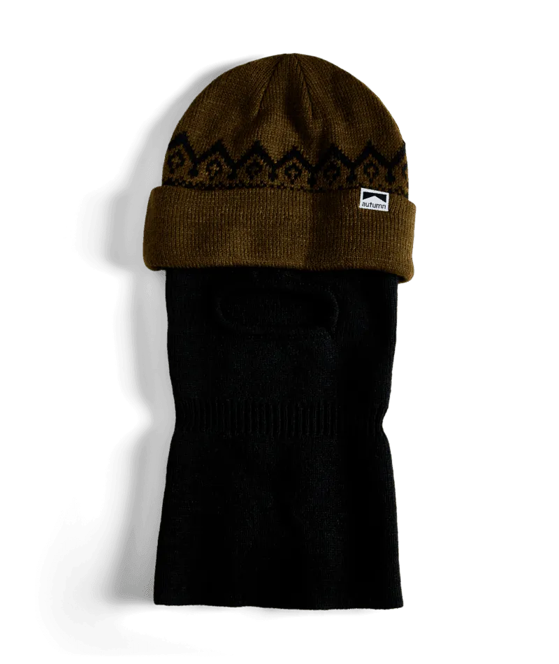 AUTUMN Mask Beanie Black/Army