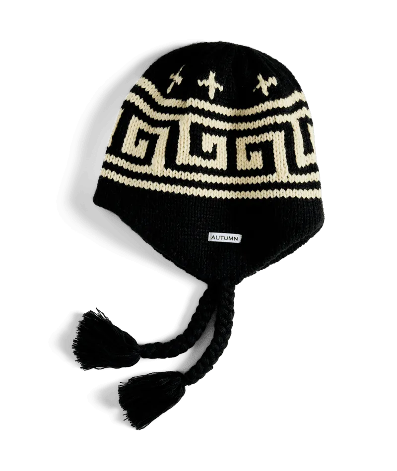 AUTUMN Niseko Ear Flap Beanie Black