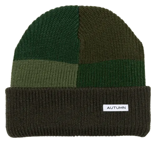 AUTUMN Patchwork Beanie Green