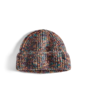 AUTUMN Wool Marble Knit Beanie Eggplant