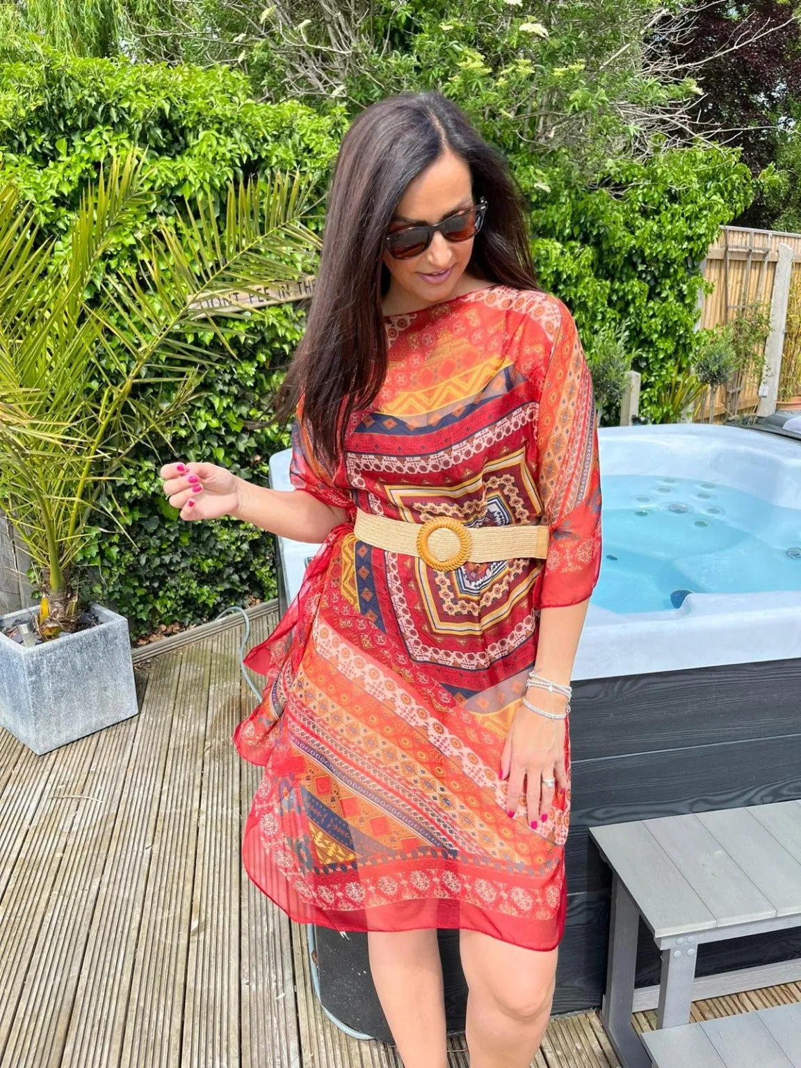 Aztec Sheer Cape Leanne