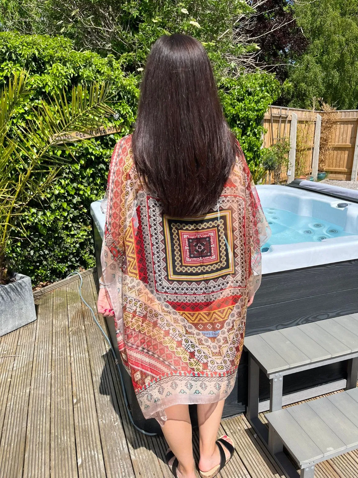 Aztec Sheer Cape Leanne