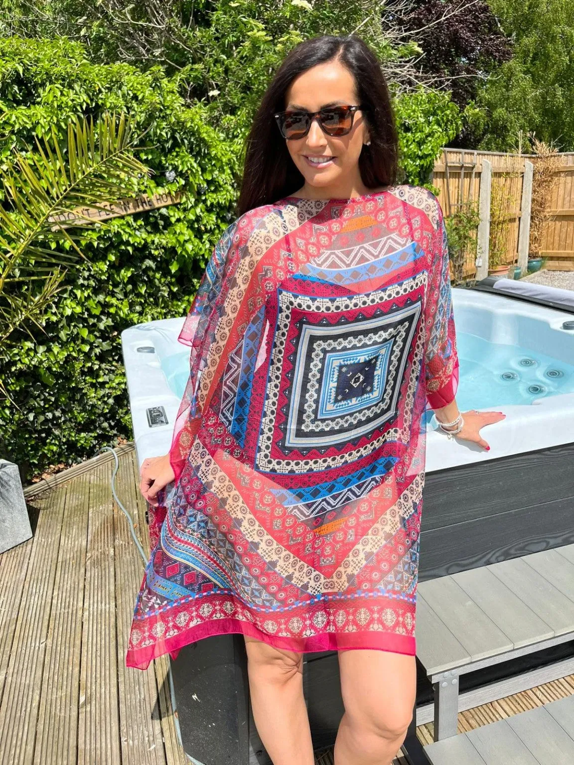 Aztec Sheer Cape Leanne