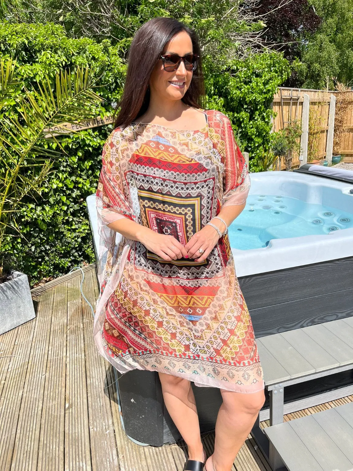 Aztec Sheer Cape Leanne