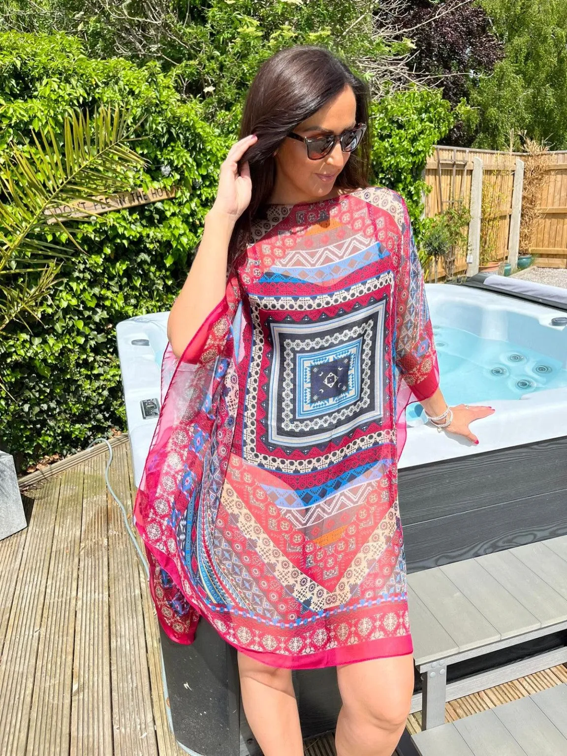 Aztec Sheer Cape Leanne