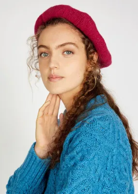 Ballybay Aran Beret - Bramble Berry