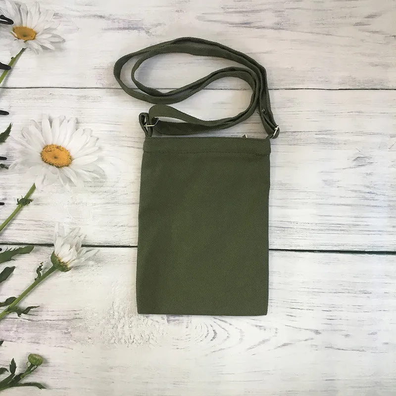 Canvas small messenger bag