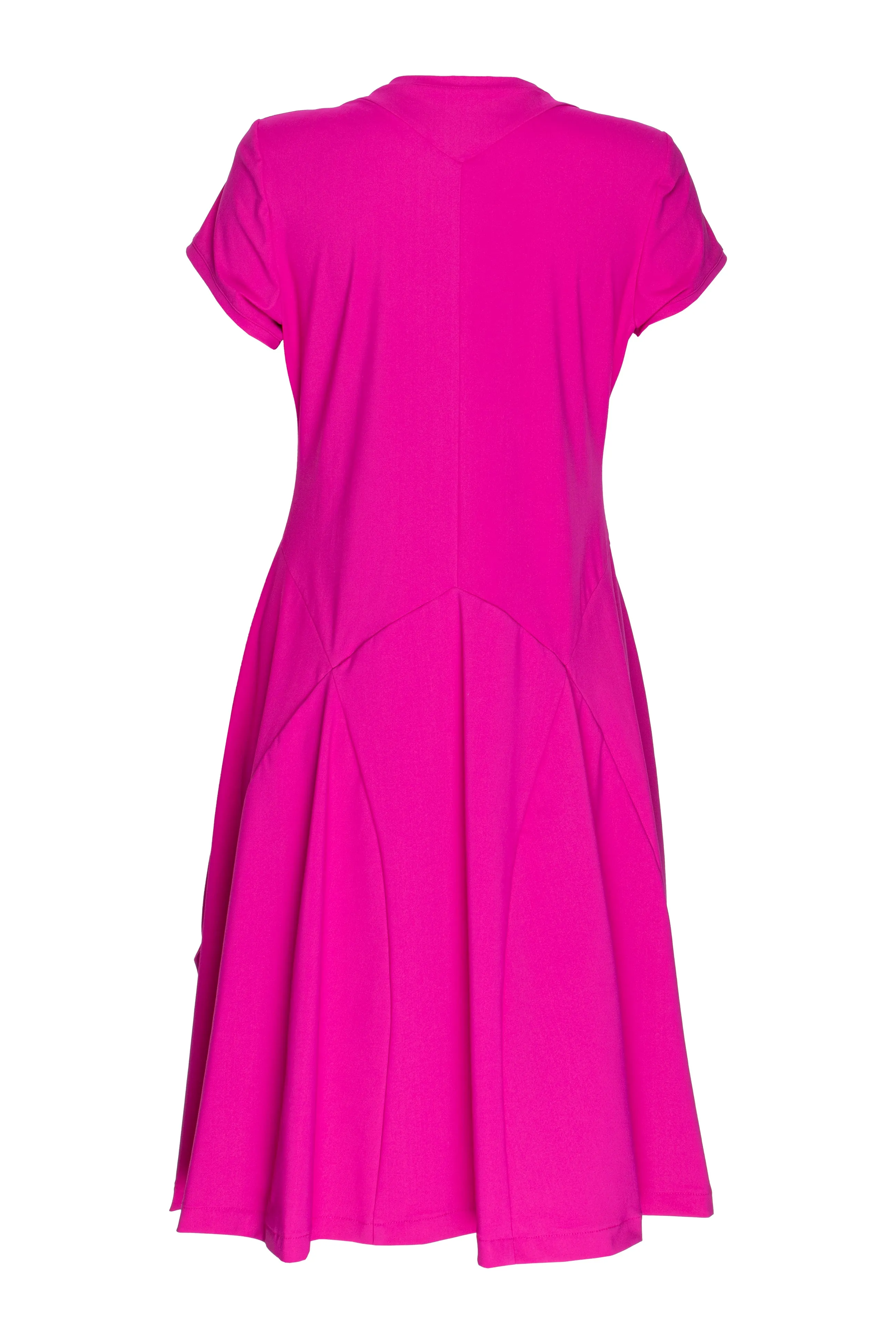 Cap Sleeve Short Dress - Cerise Jersey 9716