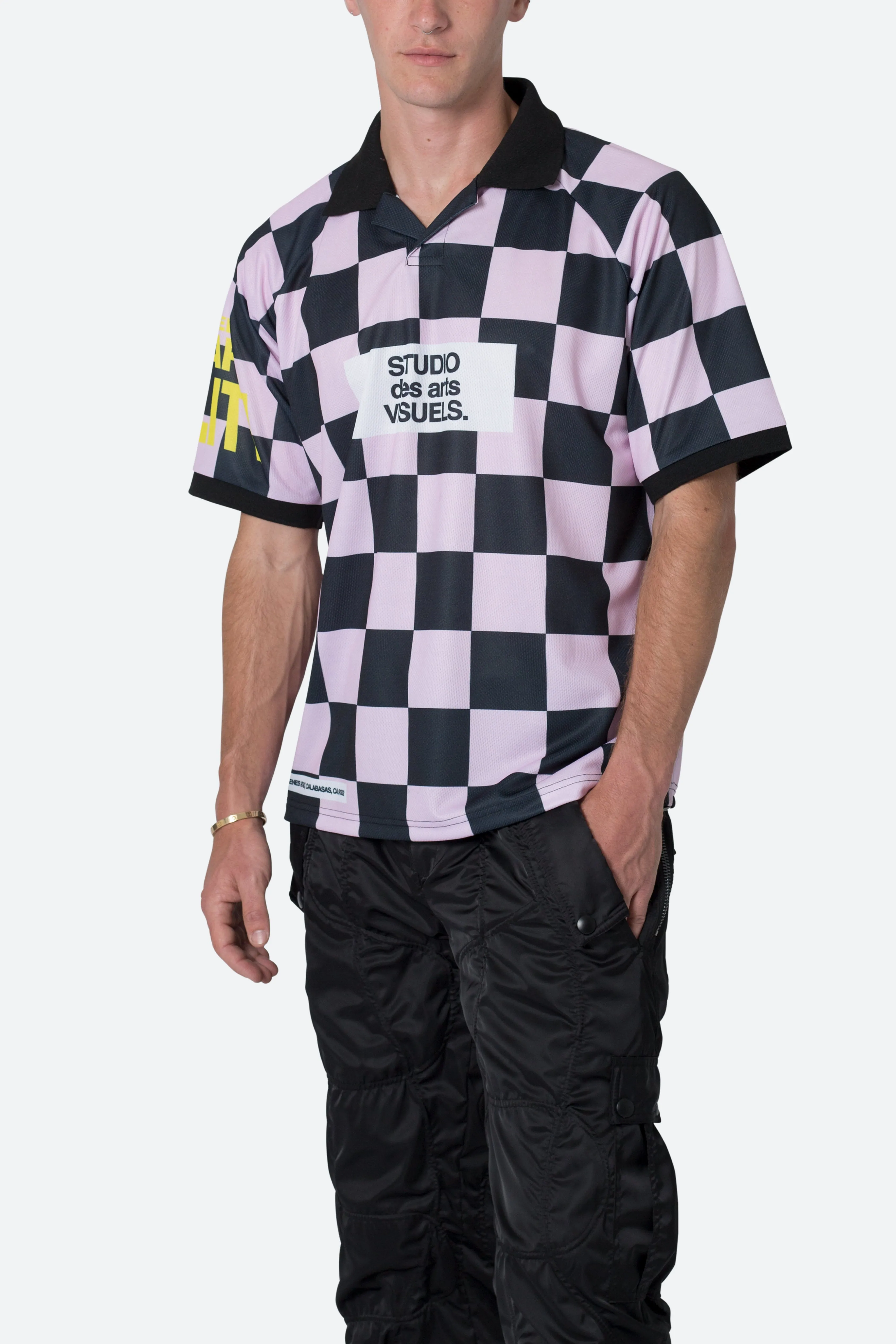 Checkered Jersey - Pink