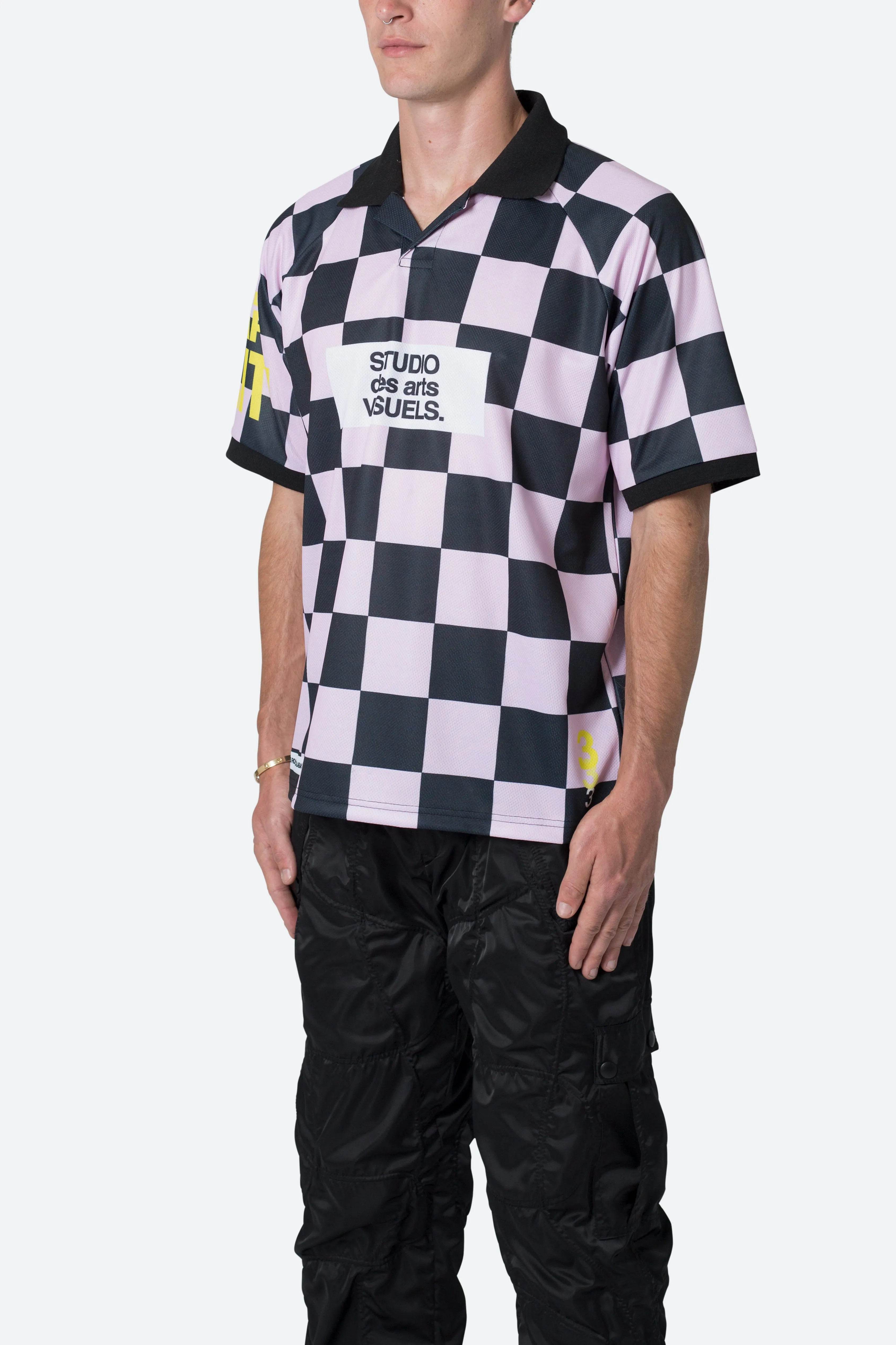 Checkered Jersey - Pink