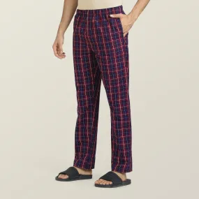 Checkmate Combed Cotton Pyjamas Autumn Maroon