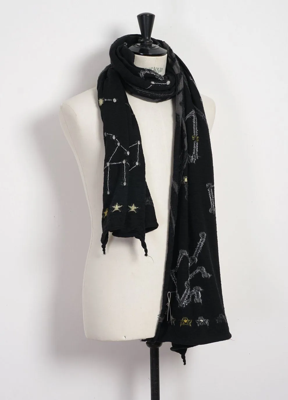 CONSTELLATION | Compressed Wool Scarf | Black