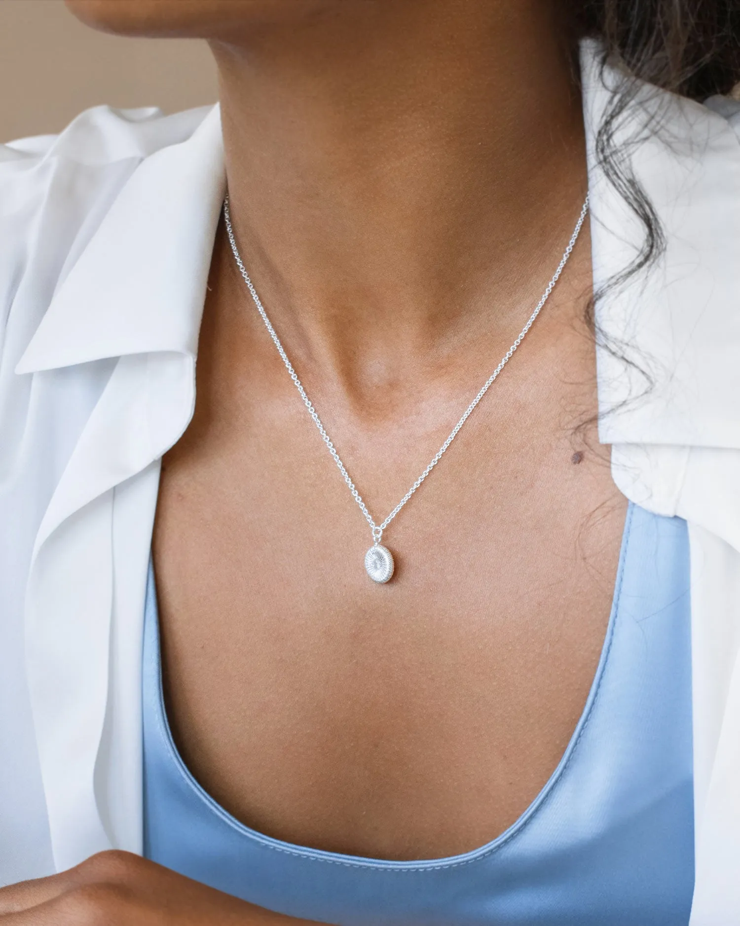 Coral necklace silver