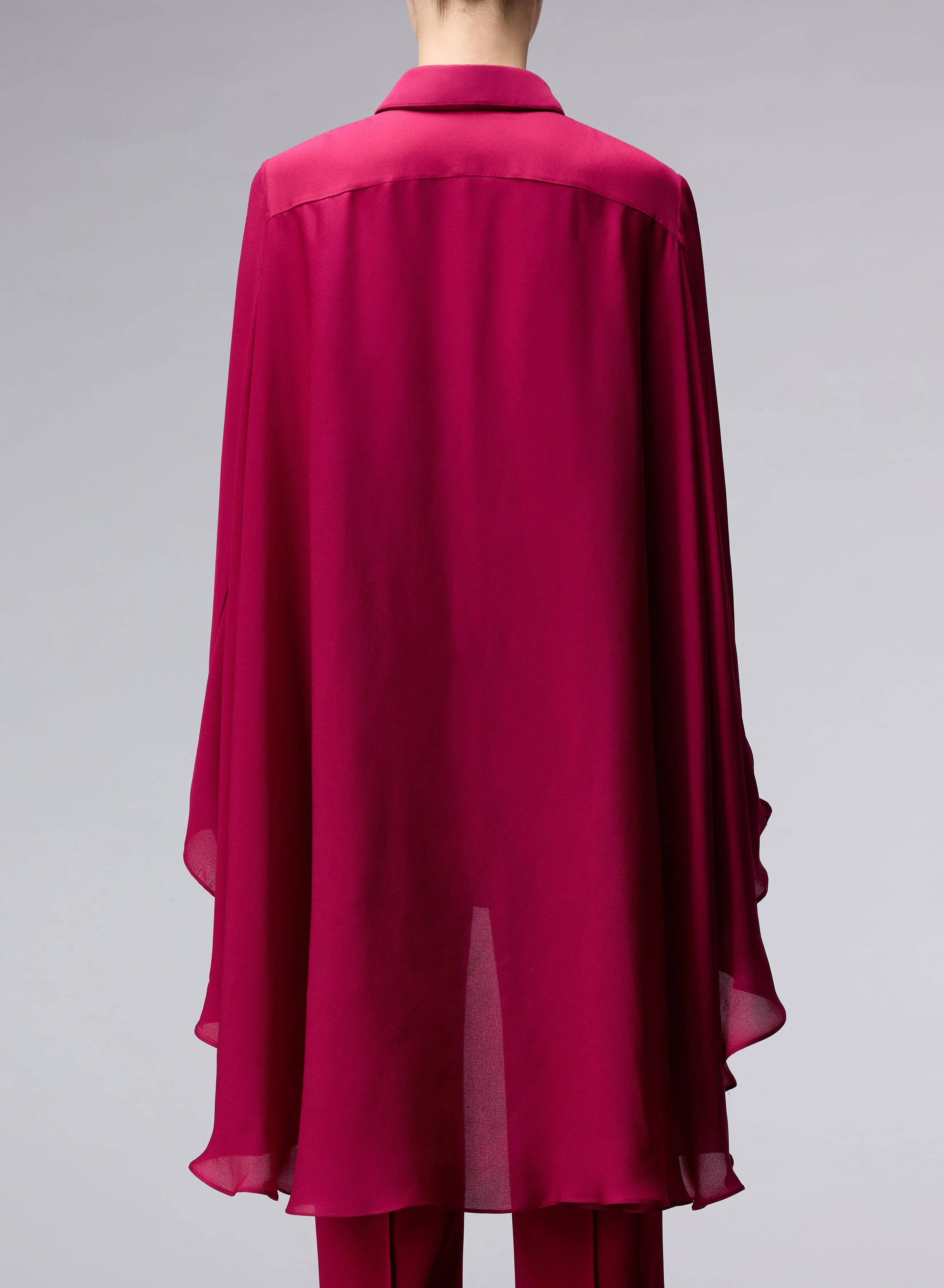 ELIE SAAB Silk Cape Shirt