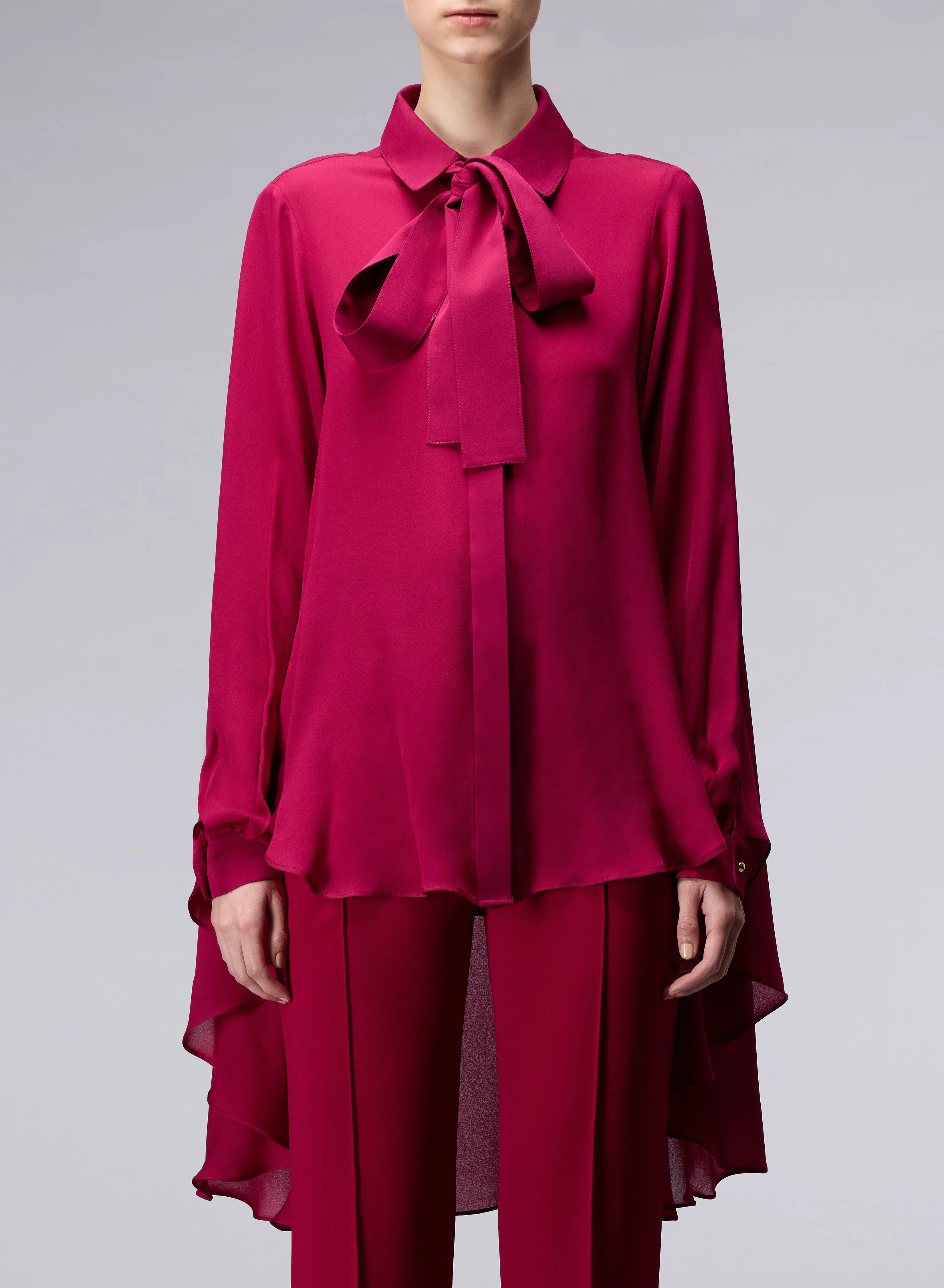 ELIE SAAB Silk Cape Shirt