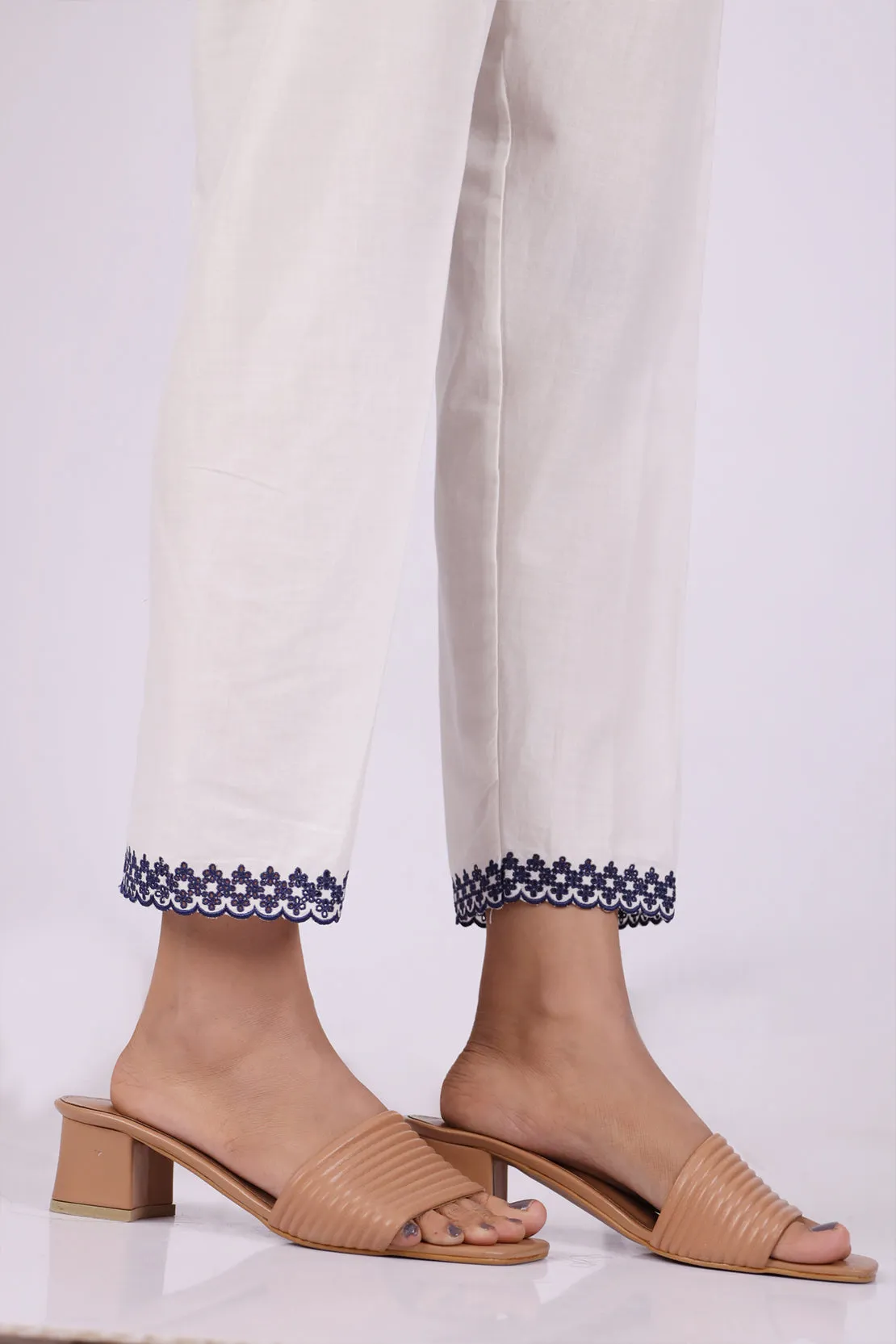 Embroidered Cambric Pants