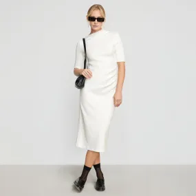 Evie Ribbed-Knit Jersey Dress