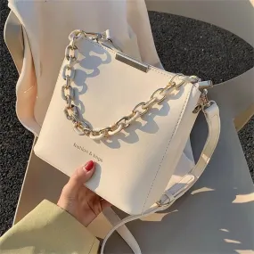 Fashion Chain Bag Versatile Crossbody Shoulder Bags Leisure White Bucket Luxury Handbag for WomenLadies Small Square Bag Totes