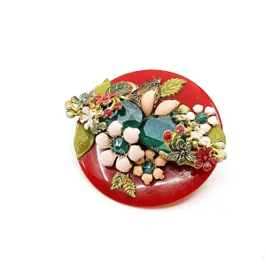 Flower and Jewel Brooch by DUBLOS