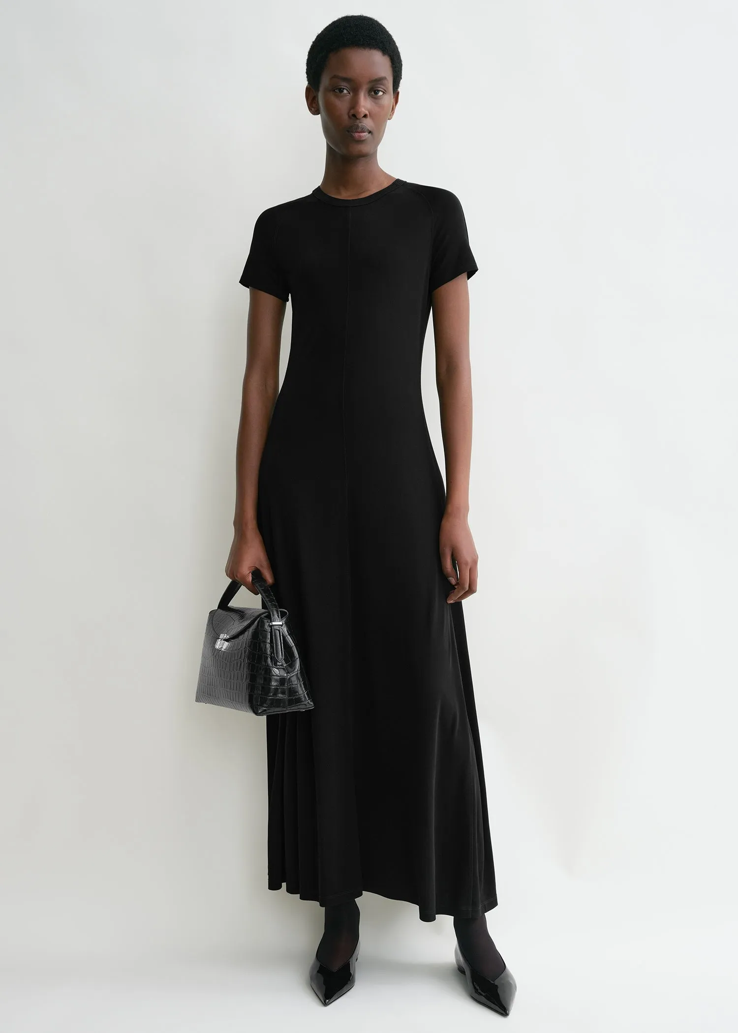 Fluid jersey dress black