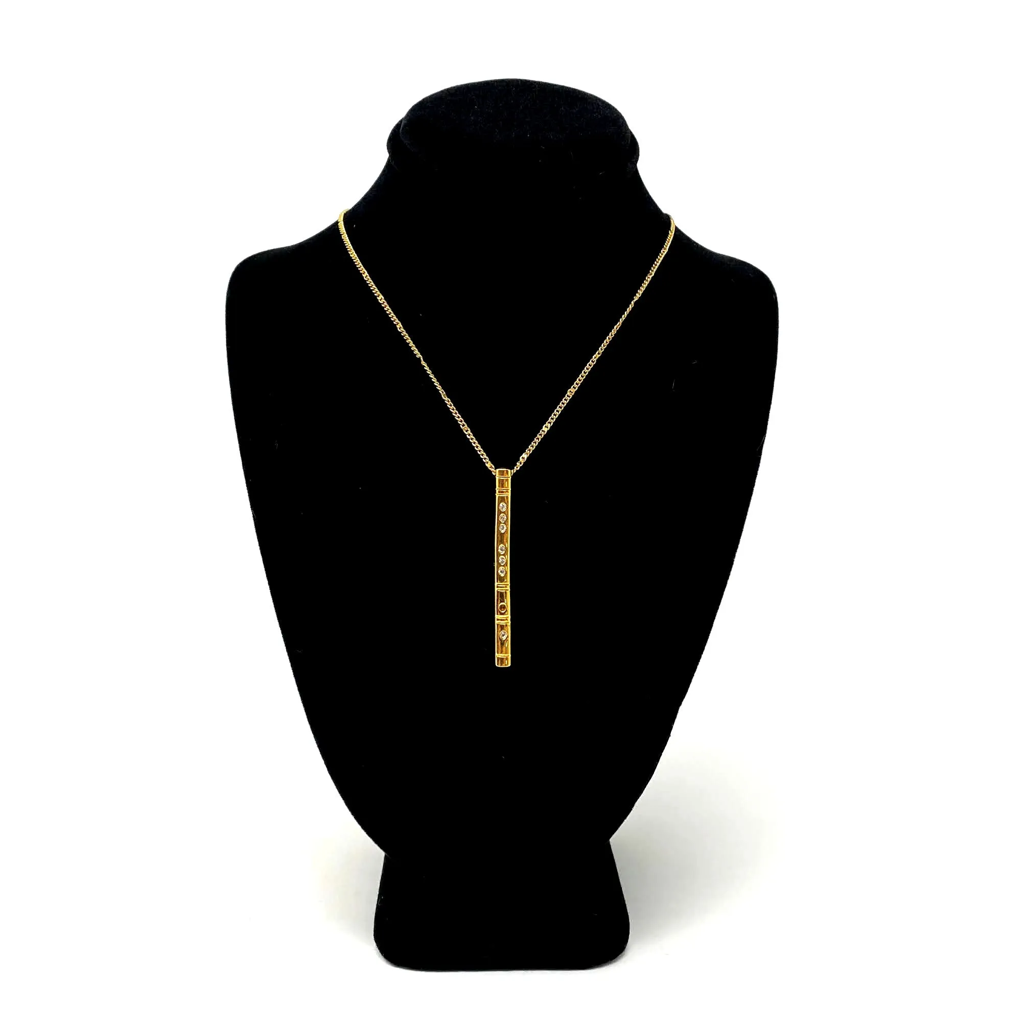 Flute Necklace, Gold