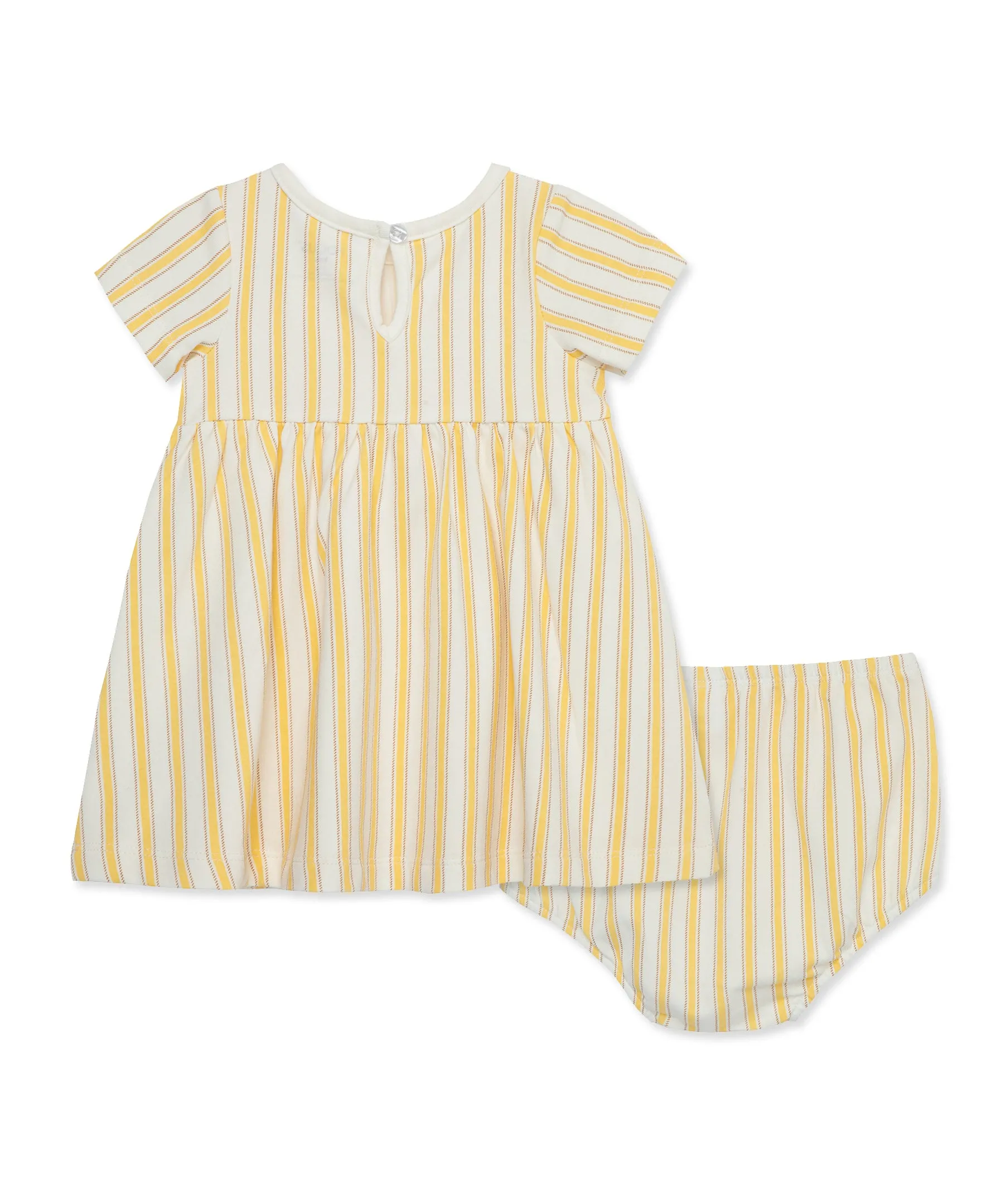 Focus Kids Yellow Stripe Jersey Dress Set(12M-24M)