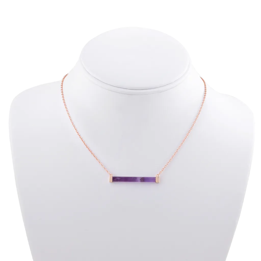 Gemstone Bar Necklace