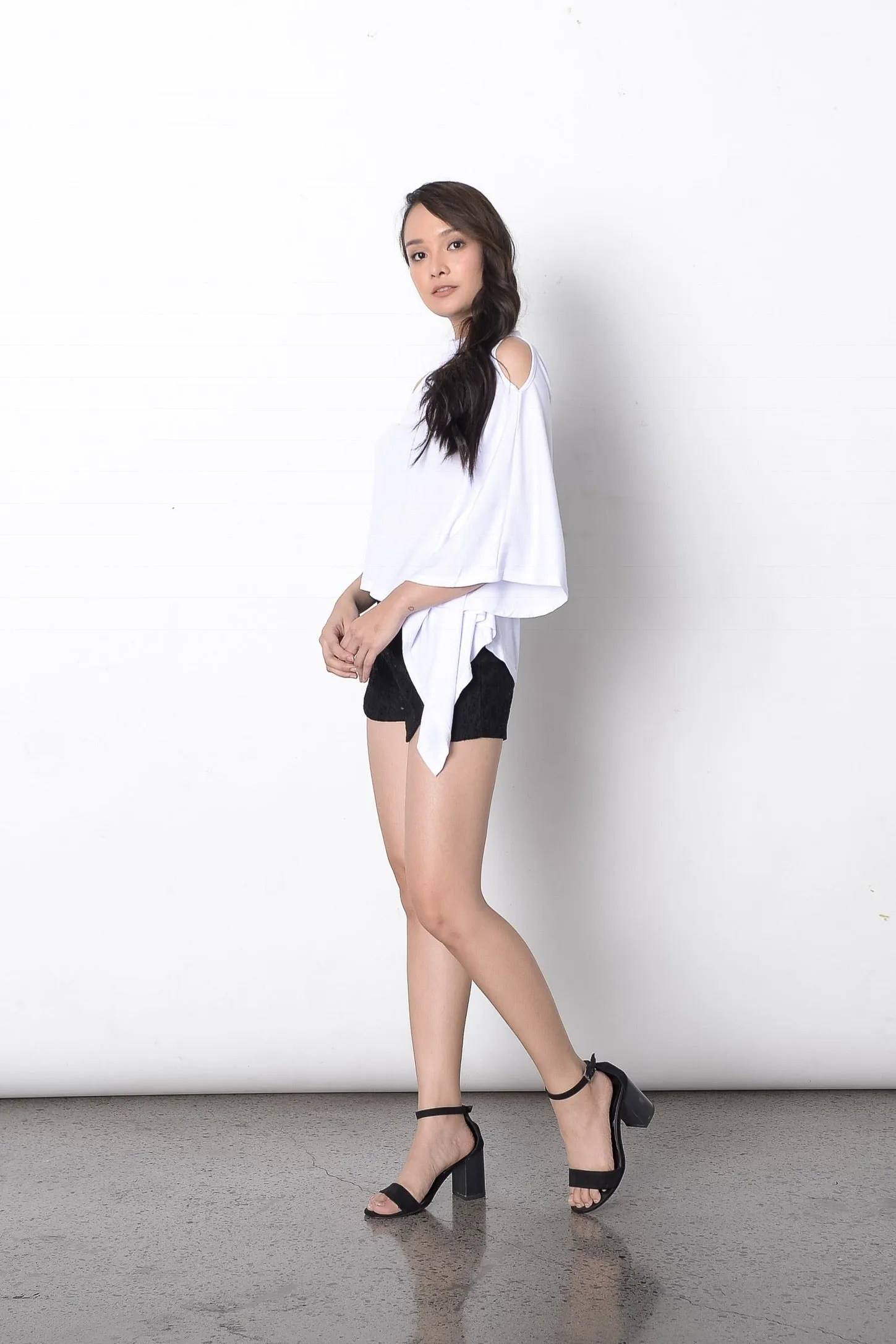 Germaine Cape Top in White