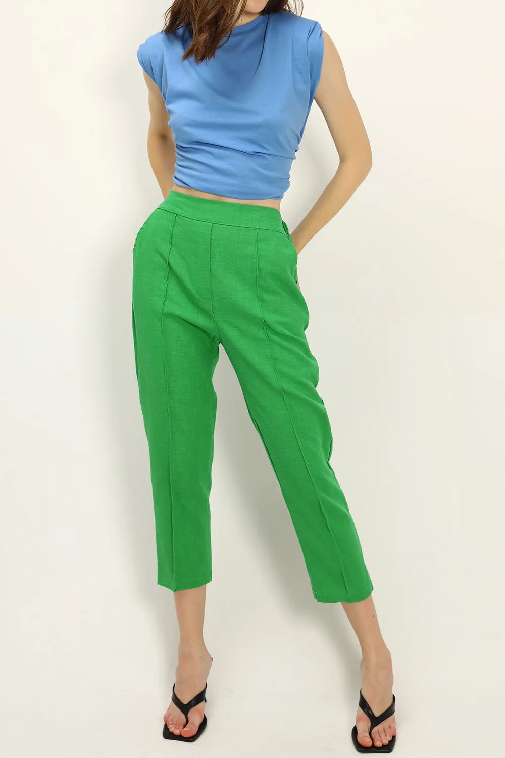 Gianna Linen Cigarette Pants