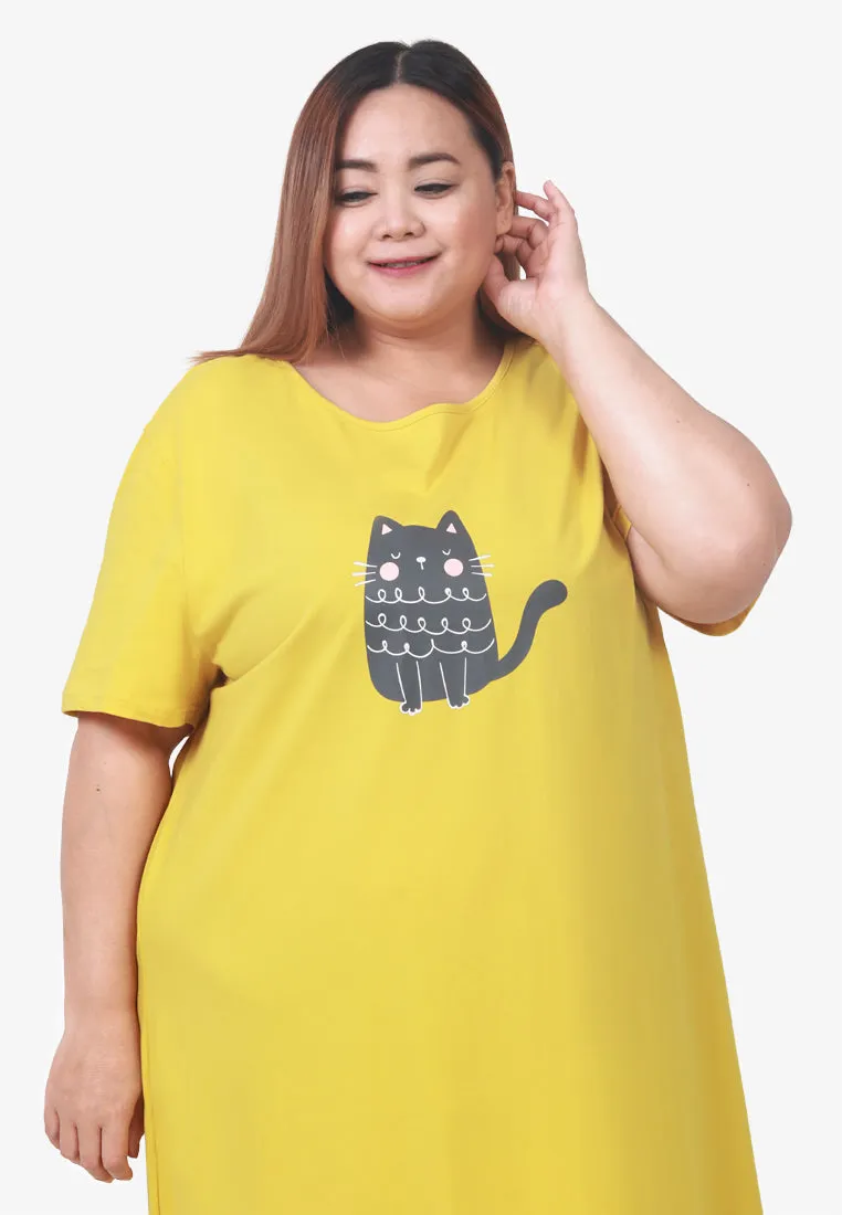 Greycat Cotton Jersey Sleep Dress - Yellow