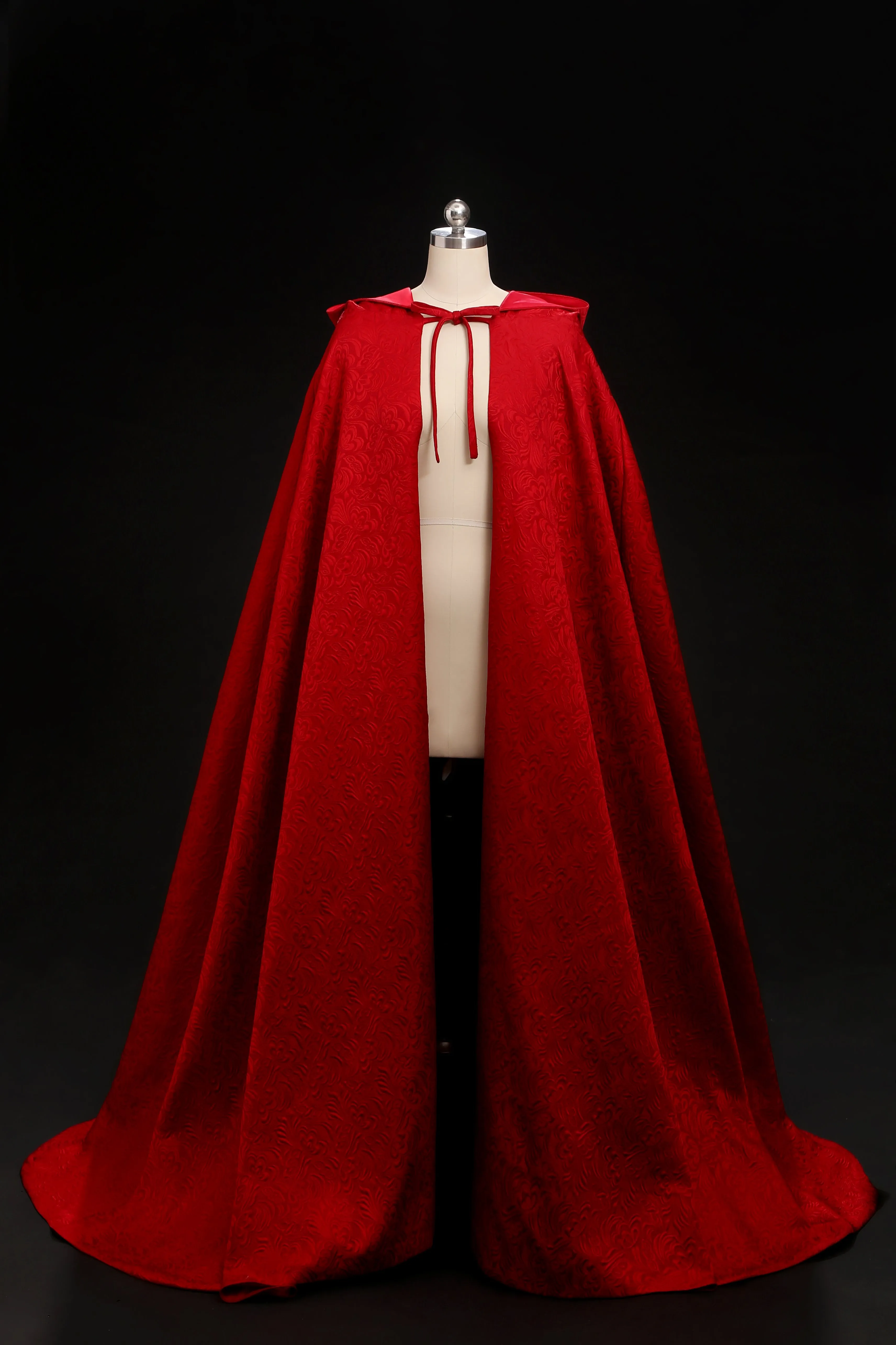 Hooded Red Long Cloak Cape SCARLETT