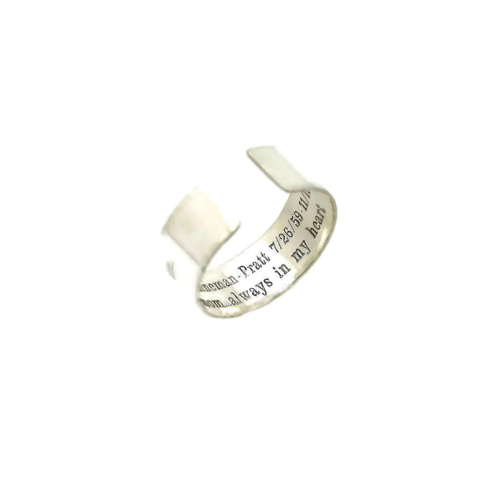 Inspirational Ring - Engraved Quote Ring