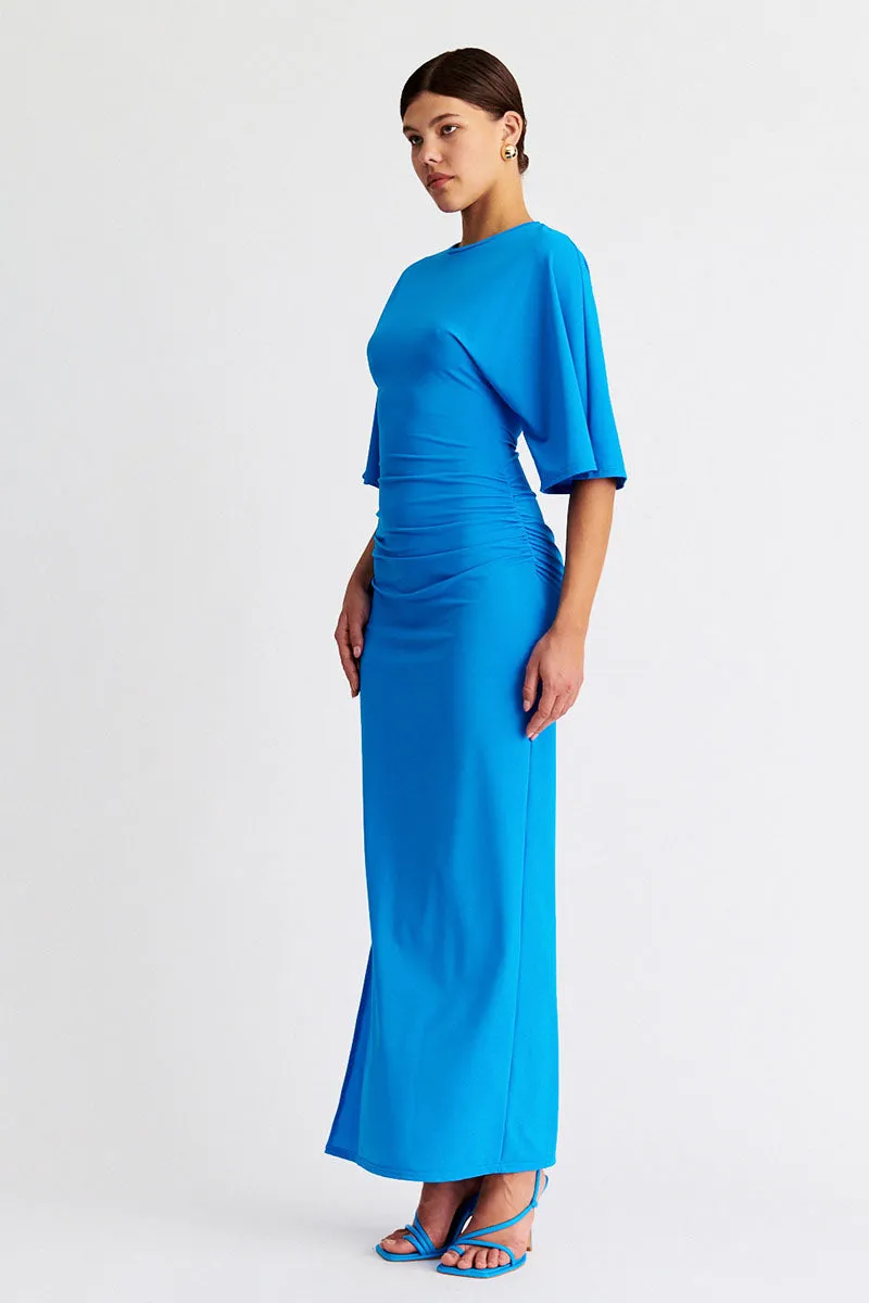 Ivy Cape Sleeve Maxi - Azure