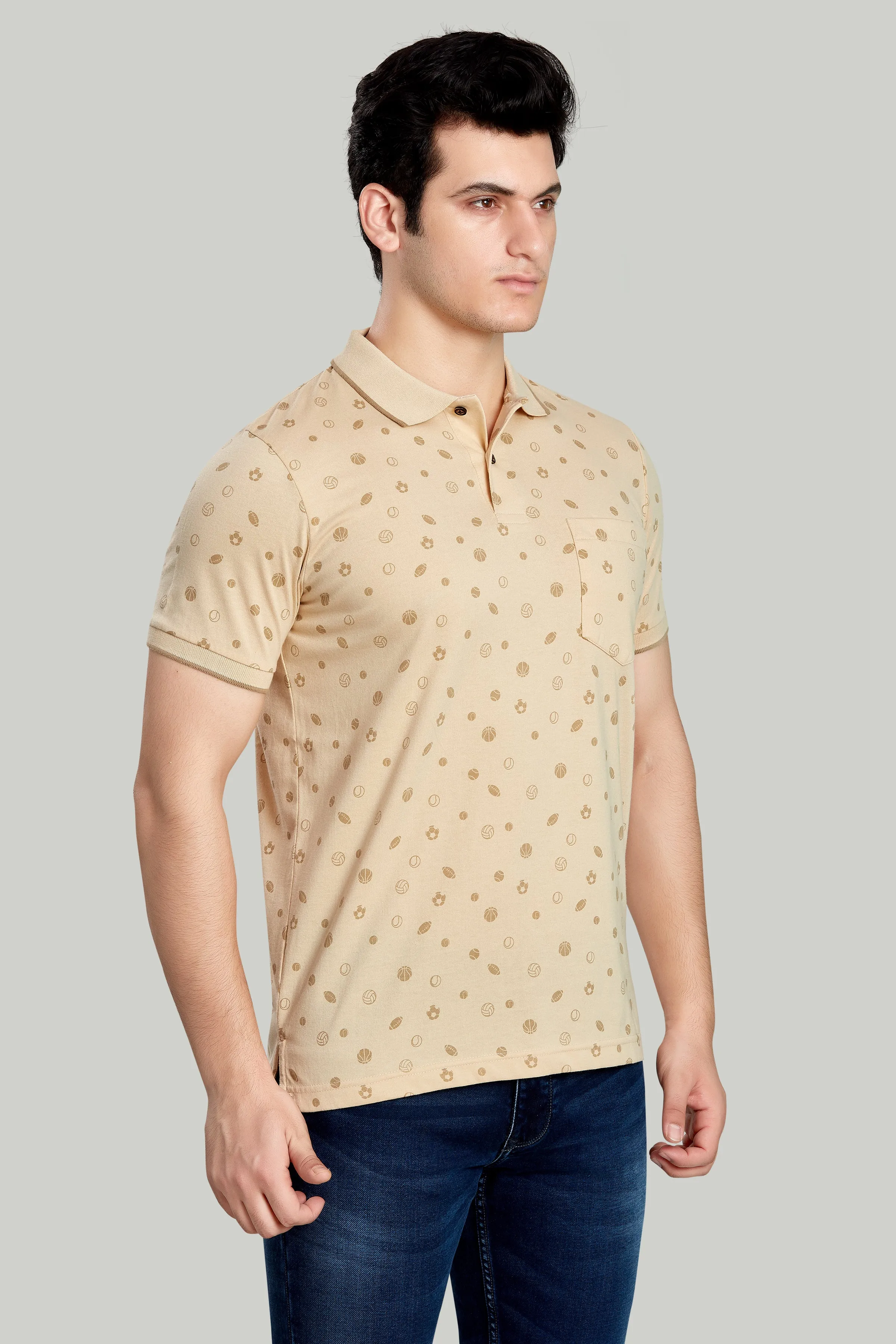 Jersey Ball Print Polo