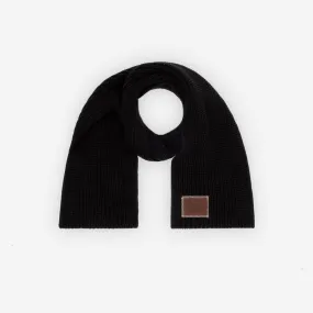 Kids Black Flat Scarf