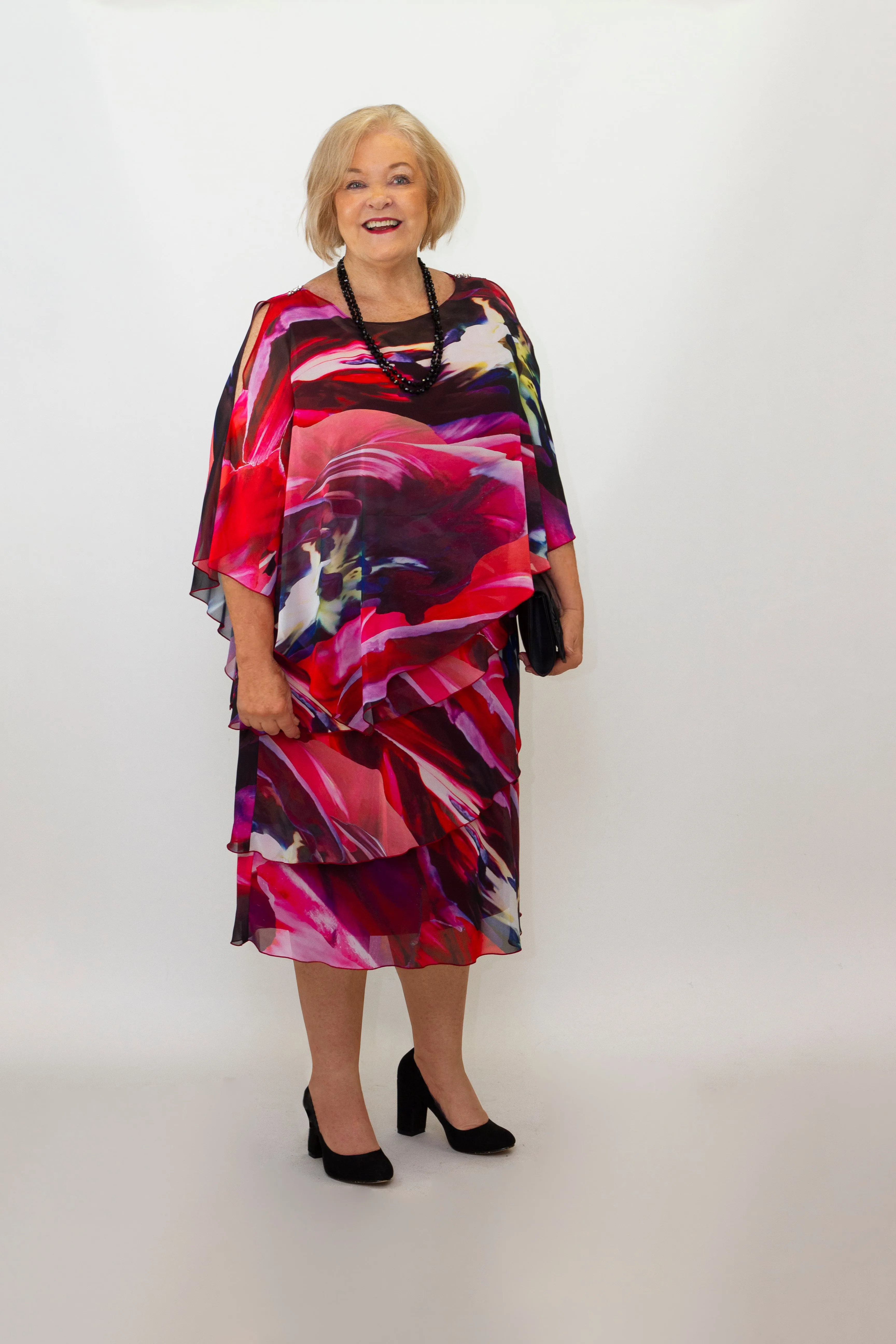 Layla Jones -LJ0398 Cape Dress