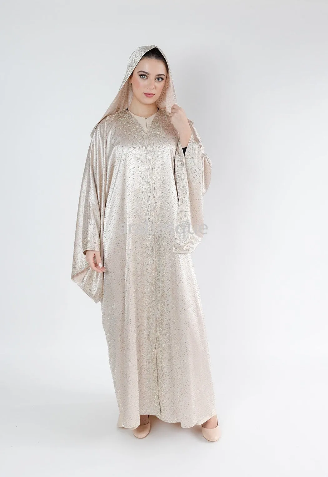 Luxury Embellished Farasha Cape with Hood - 2 Colours